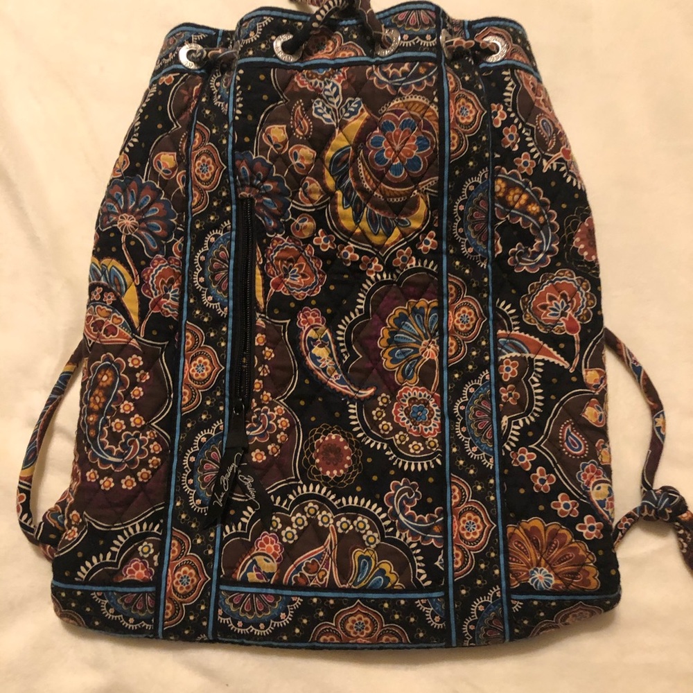 Vera Bradley Cinch Sack with mini wristlet